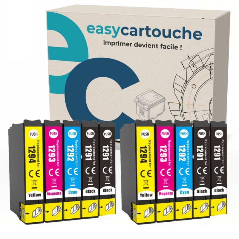 Pack de 10 cartuchos compatibles EPSON T1295 XL Pack de 10 cartuchos compatibles EPSON T1295 XL